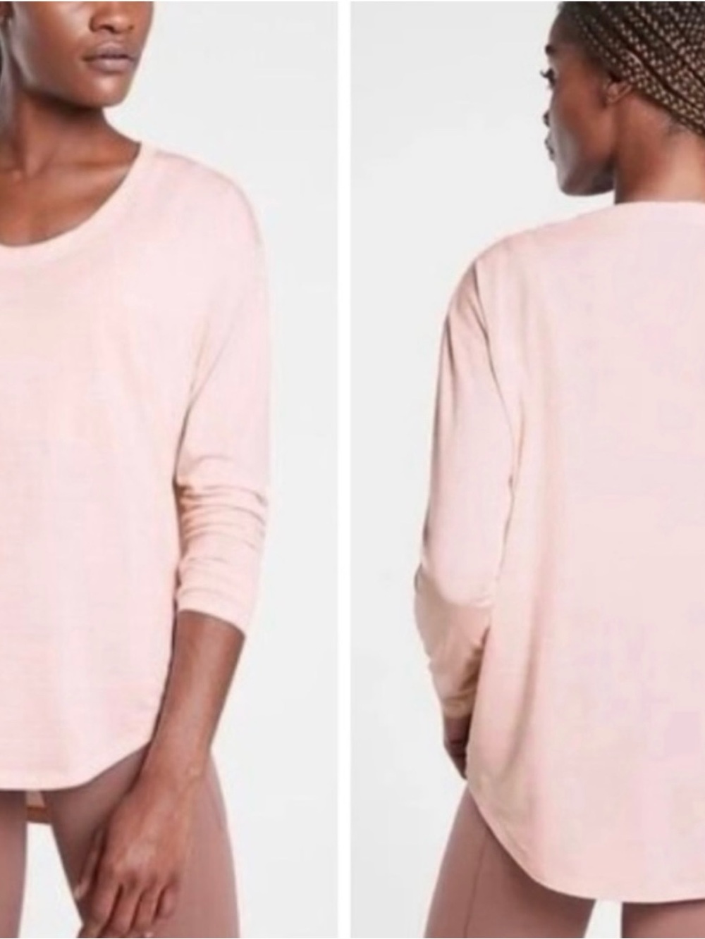 Athleta Cloudlight Stratus Striped Top in Ballerina Pink - NWOT